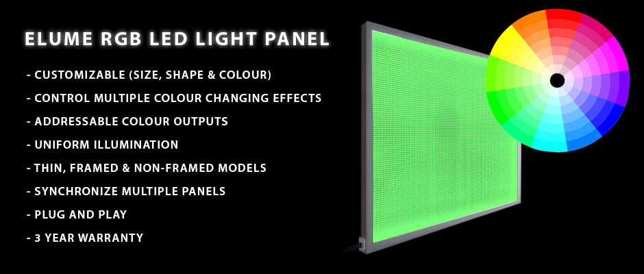 Custom Colour Changing RGB Light Panel