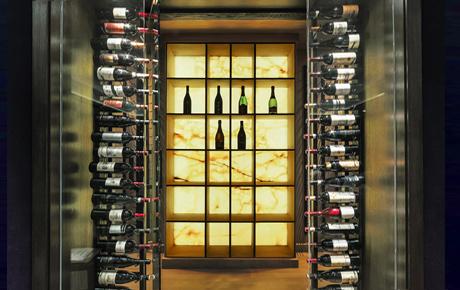 Backlit LED Light Panel Onyx Wine Cellar