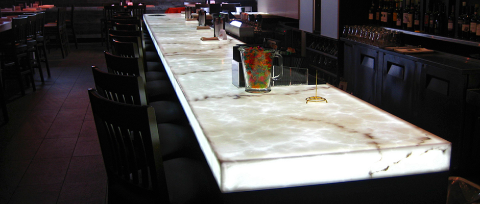 LED Light Panel - Backlit Onyx Bartop